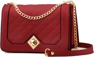 Travistar Crossbody Bags for Women Small Handbags PU Leather Shoulder Bag Purse Evening Bag Quilted Satchels with Chain Strap