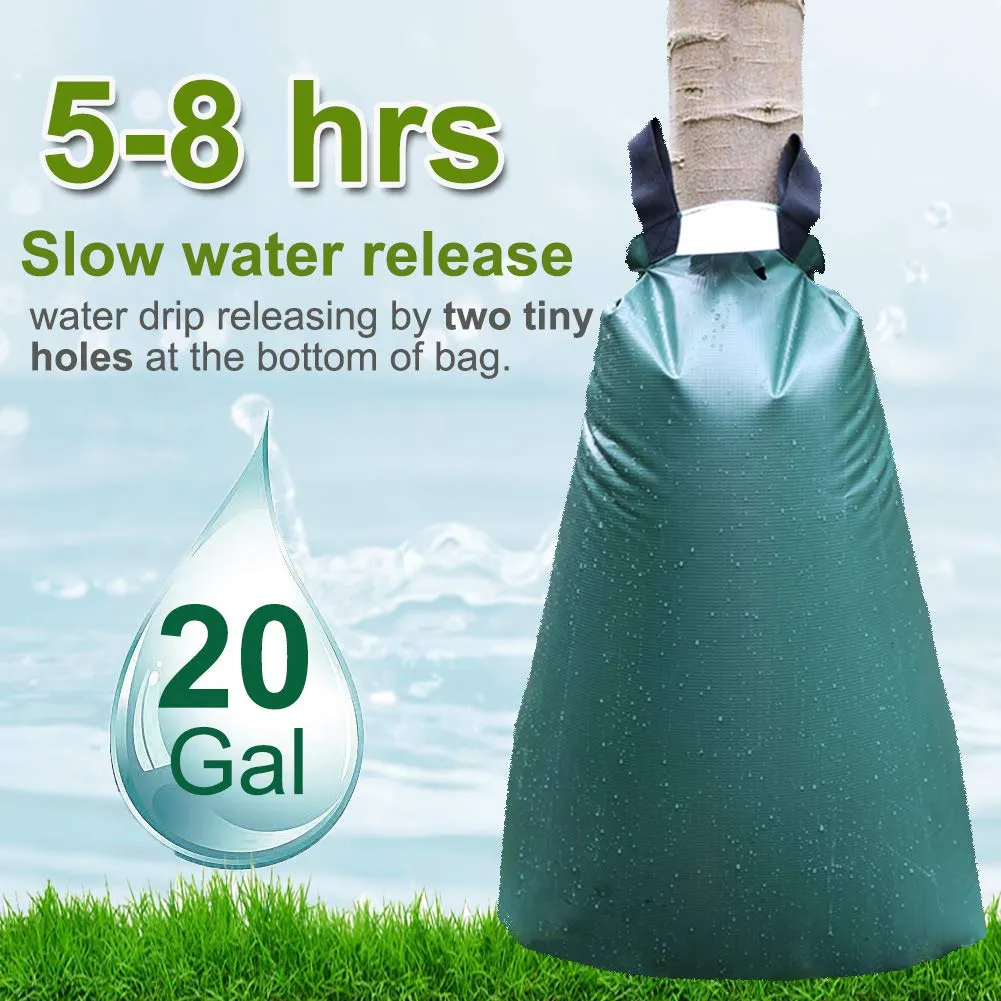 Tree Watering Bag 20 Gallon Slow Release PVC Drip Irrigation Bag 6 Pack