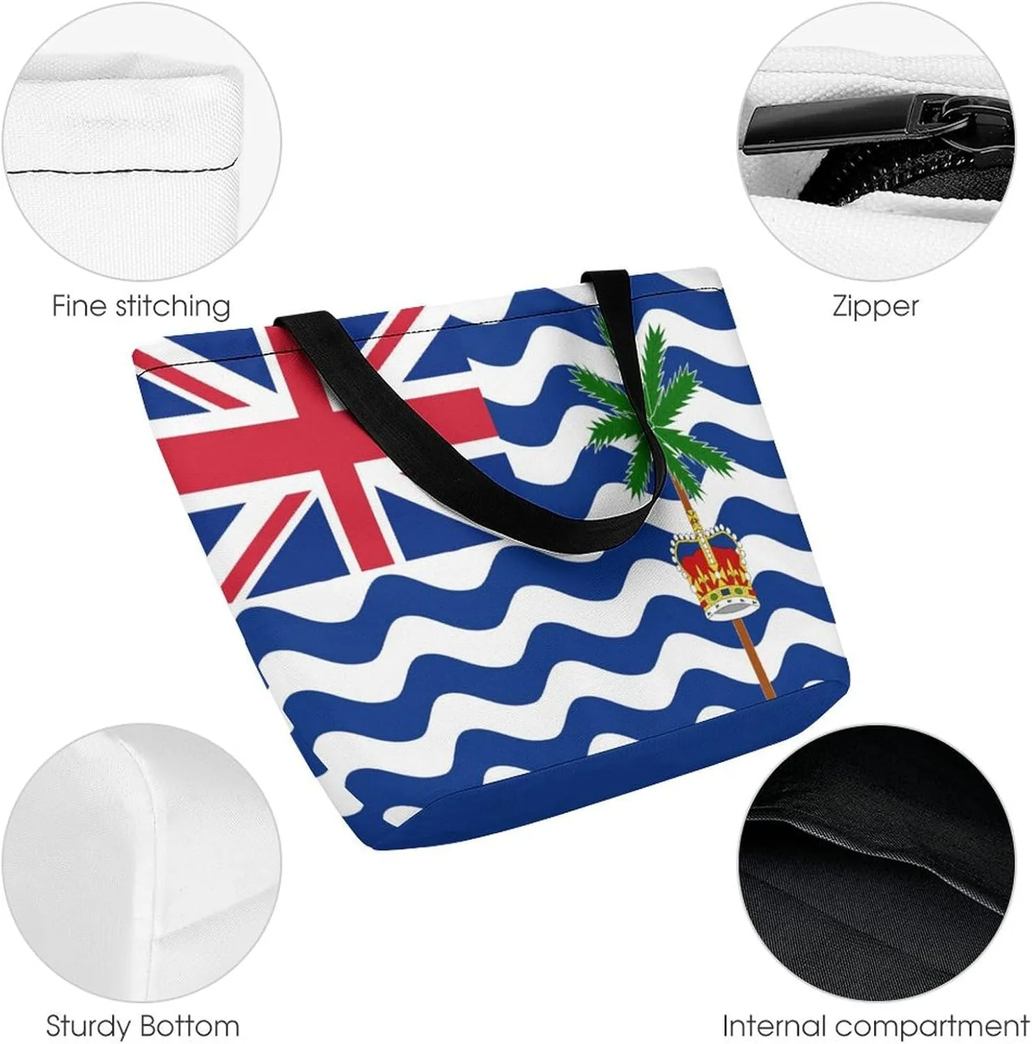 Trendy American Samoa Flag Women's Large Handbag with Zipper for Work and Weekend Activities