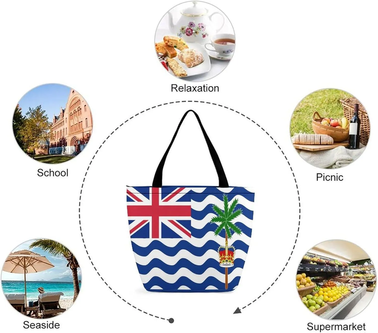 Trendy American Samoa Flag Women's Large Handbag with Zipper for Work and Weekend Activities