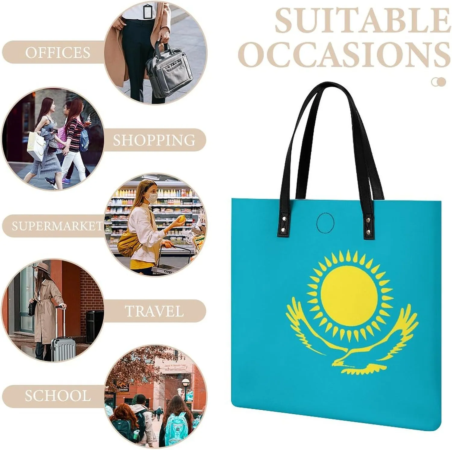Trendy Cook Lslands Flag Women's Shoulder Bag Stylish Tote Handbag for Work and Travel Use