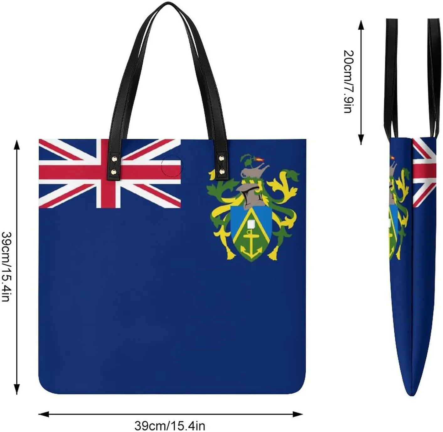 Trendy Pitcairn Lslands Flag Women's Tote Bag Spacious Handbag for Work Travel and Casual Outings