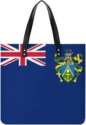 Trendy Pitcairn Lslands Flag Women's Tote Bag Spacious Handbag for Work Travel and Casual Outings
