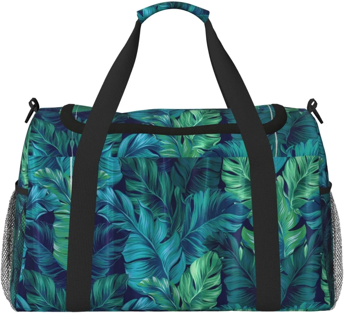 Tropical Palm Leaves print Personal Item Bag Carry on Bag Underseat Travel Duffel Bags Gym Carry On Sports Bags