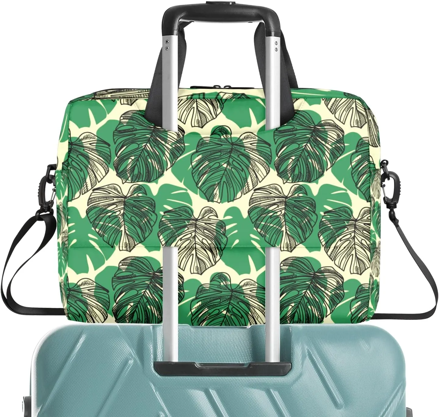 Tropical Palm Tree Leaves 14 15 15.6 inch Laptop Briefcase Shoulder Bag Leaf Waterproof Travel Laptop Sleeve Case Work Computer Cover Carrying Bag