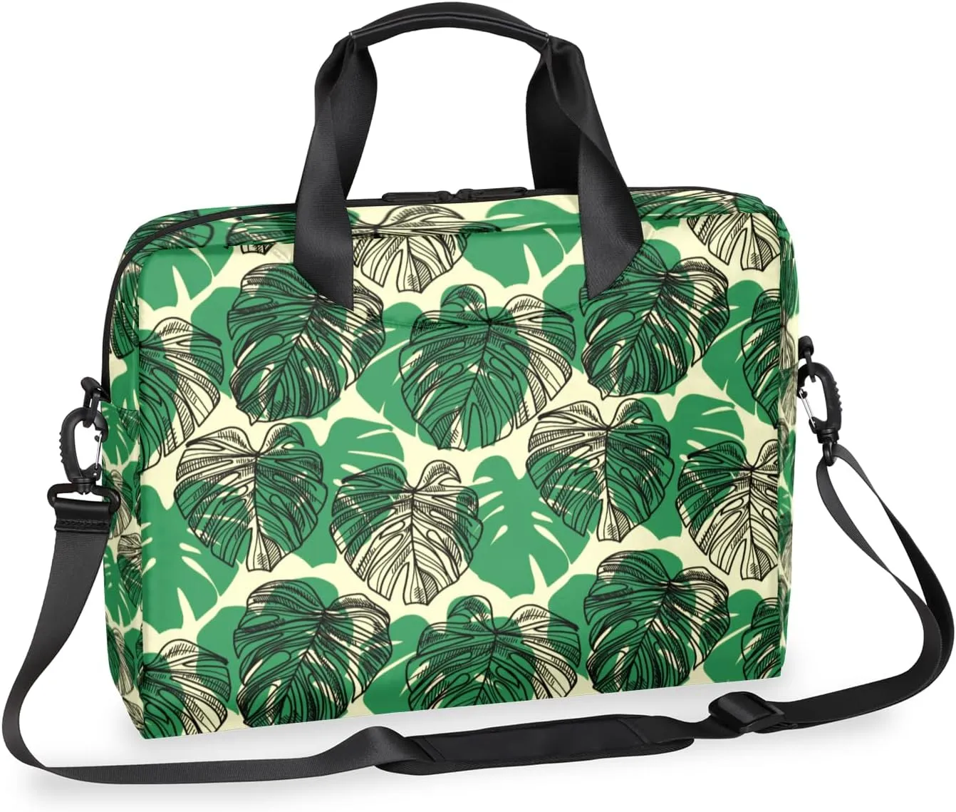 Tropical Palm Tree Leaves 14 15 15.6 inch Laptop Briefcase Shoulder Bag Leaf Waterproof Travel Laptop Sleeve Case Work Computer Cover Carrying Bag