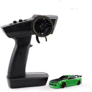 Turbo Racing C61 C62 C63 C64 1/76 RC Electric Remote Control Model Mini Car RTR Flat Running Toys on Road RC Car Drift Racing Adult Desktop Toys (C64 Green)