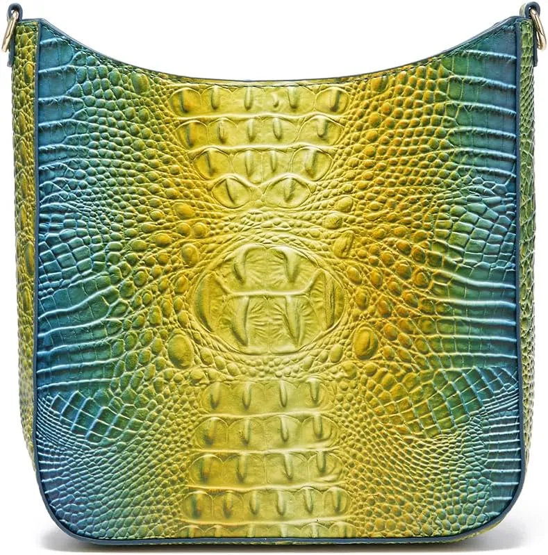 UBALDI Women Purse Satchel Bag Long Crossbody Classy Tote Bag Shoulder Purse Vegan Leather Ladies Handbags Embossed Pattern