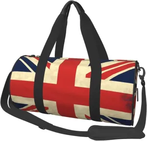 UK Flag Print Travel Duffel Bags With Pocket And Adjustable Strap Large Gym Bag Fashion Yoga Bag For Women Men
