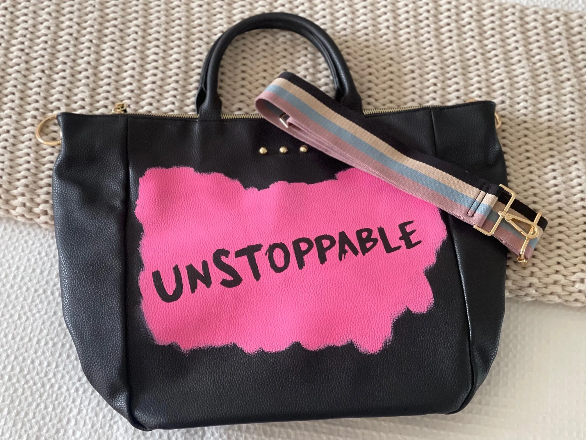 Unstoppable Black Tote Bag