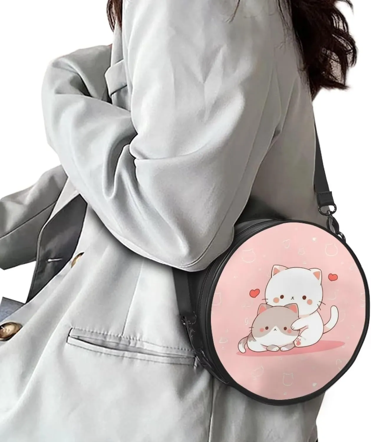 Upetstory Small Crossbody Round Purse for Women Teen Girls Shoulder Bag