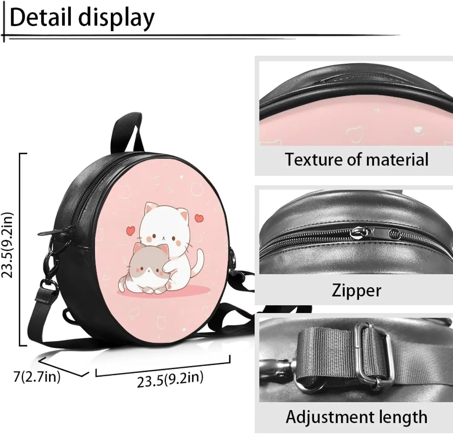 Upetstory Small Crossbody Round Purse for Women Teen Girls Shoulder Bag