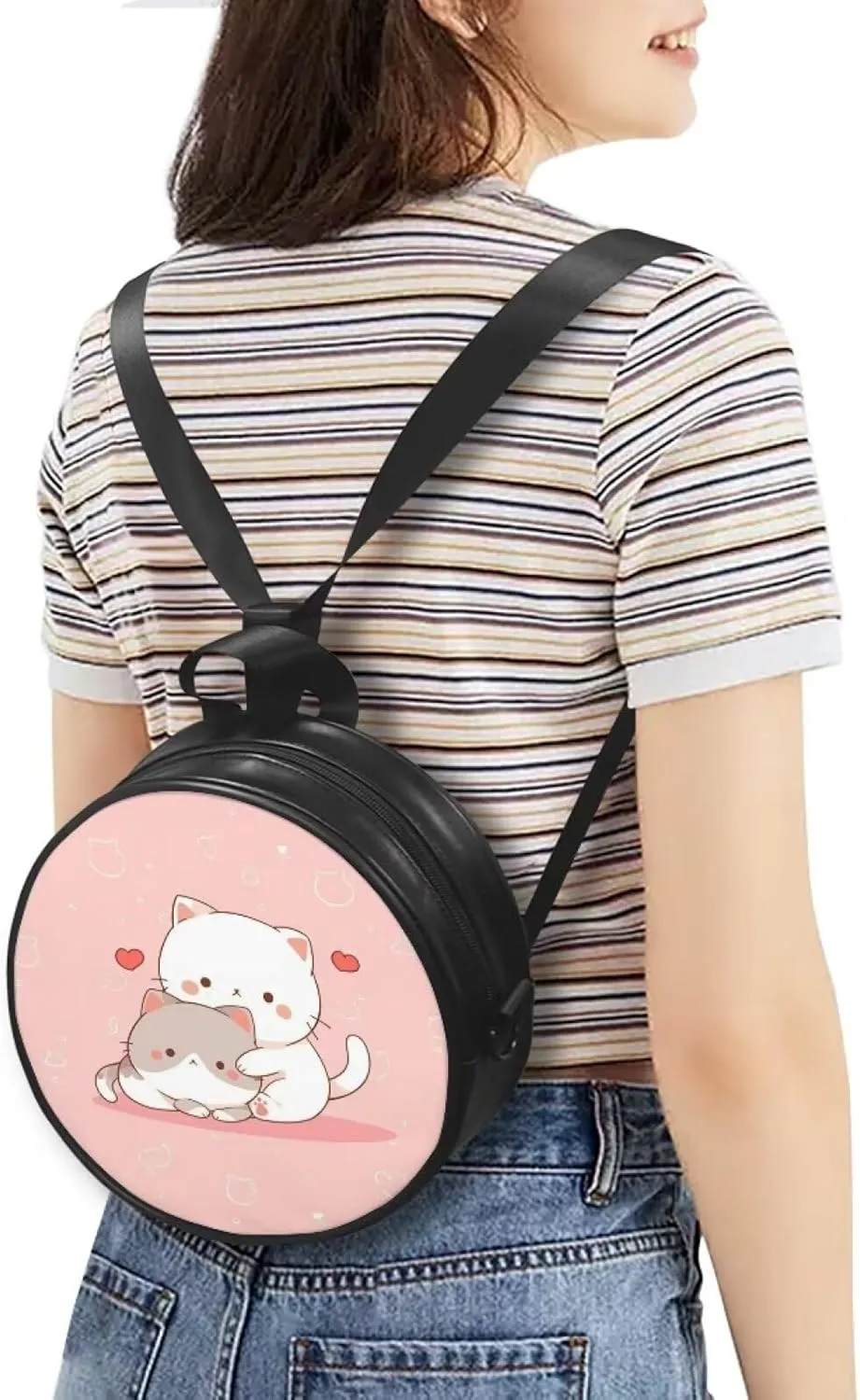 Upetstory Small Crossbody Round Purse for Women Teen Girls Shoulder Bag