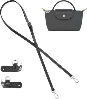 Upgraded Leather Purse Straps for Longchamp Mini Bag Conversion Kit, Bag Shoulder Strap Replacement Crossbody