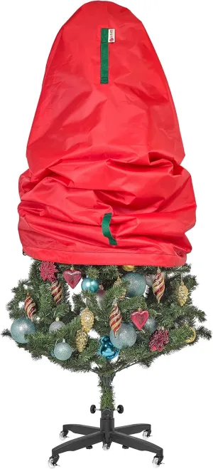 Upright Christmas Tree Storage Bag – For Topiary Trees up to 3 ft Tall – Holiday Tree Covers– For Christmas Trees and Topiary Trees Durable, Lightweight, Easy, Vertical Xmas Storage Bags
