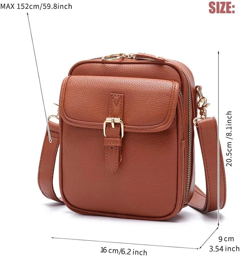 Urvashi Crossbody Leather Bag, Collaboraten1 Crossbody Leather Bag, Anti Theft Mini Crossbody Sling Bags for Women