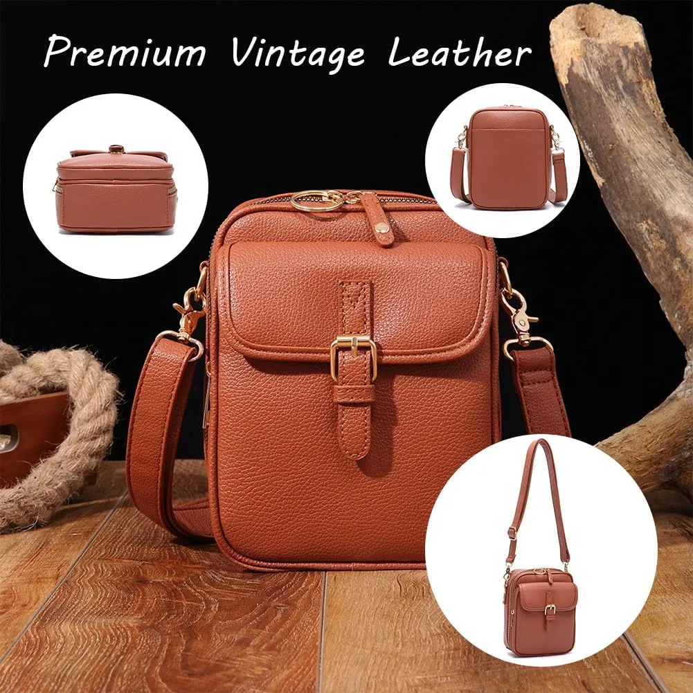 Urvashi Crossbody Leather Bag, Collaboraten1 Crossbody Leather Bag, Anti Theft Mini Crossbody Sling Bags for Women