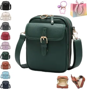 Urvashi Crossbody Leather Bag, Tojoyride Crossbody Bag, Double-Layer Large Capacity Mini Crossbody Bags