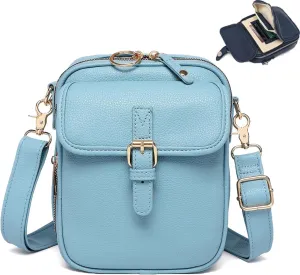 Urvashi Crossbody Leather Bag(10 ID slots   locking zipper), Keep Small Items Organized and Hands - Free When You Go