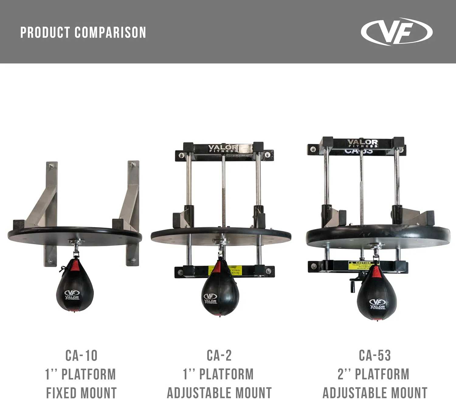 Valor Fitness Boxing Speed Bag Platform with Wheel Crank for Easy Adjustment, Speed Bag Included