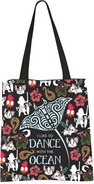 VAMSII Polynesian Princess Hawaiian Princess Tote Bag Stingray Cartoon Themed Inspired Gift (DANCE OCEAN tote)
