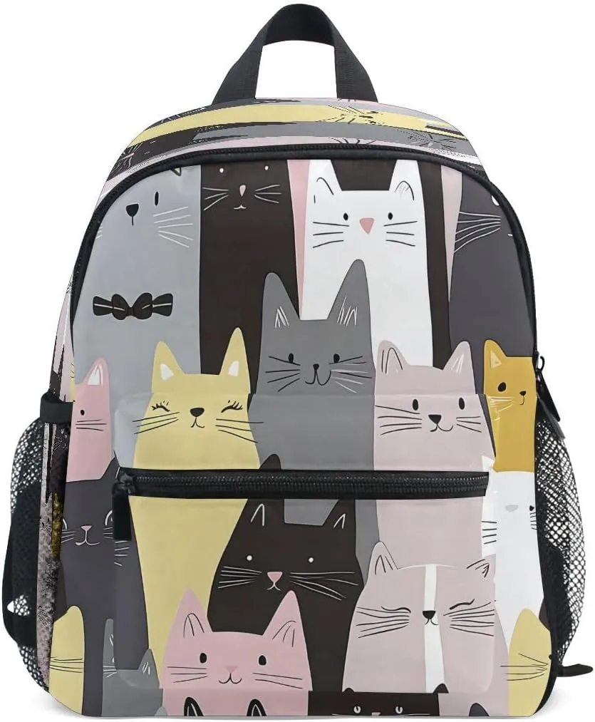 Various Cat Pattern Toddlers Backpack Kid's School Bag Preschool Nursery Travel Bag