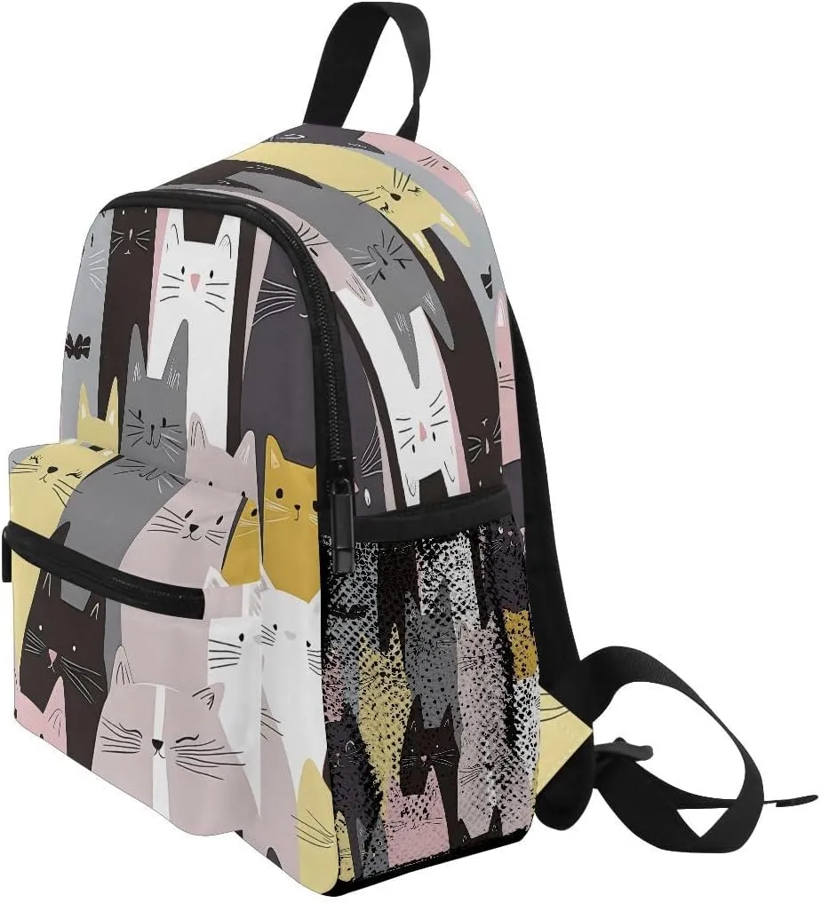 Various Cat Pattern Toddlers Backpack Kid's School Bag Preschool Nursery Travel Bag