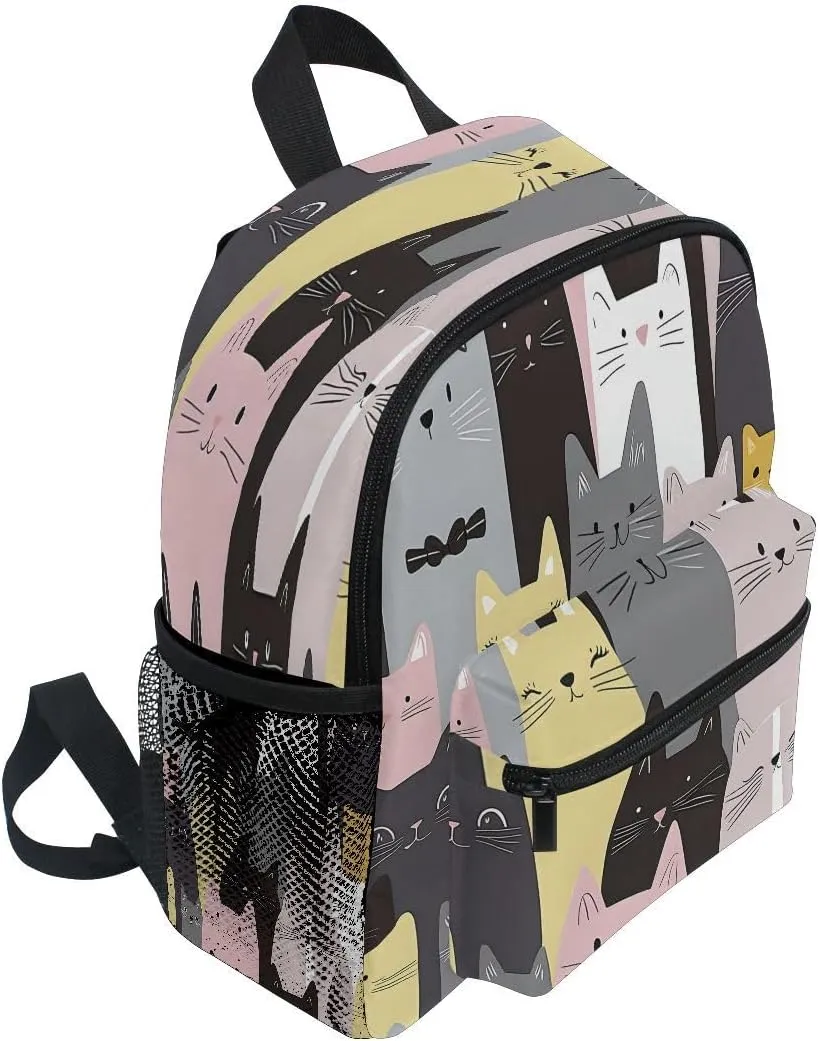 Various Cat Pattern Toddlers Backpack Kid's School Bag Preschool Nursery Travel Bag