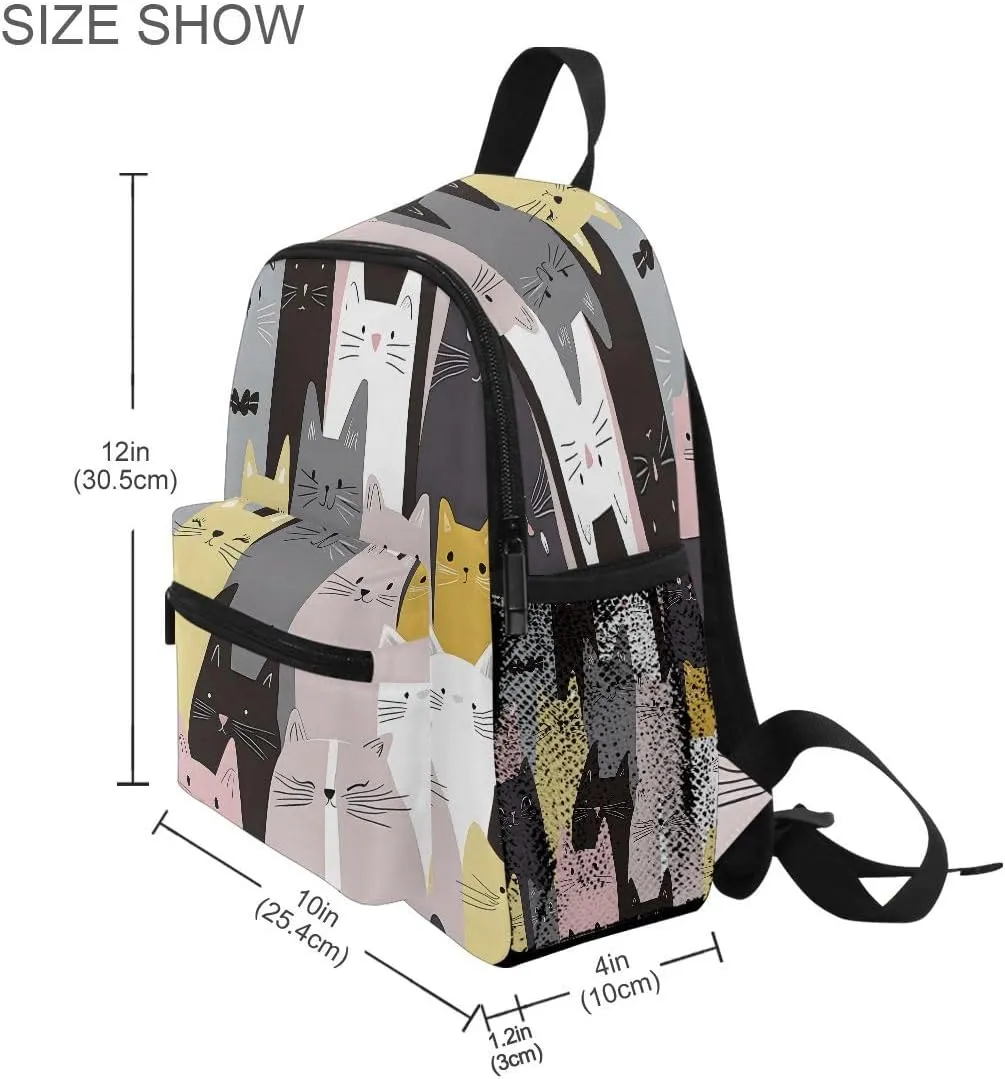 Various Cat Pattern Toddlers Backpack Kid's School Bag Preschool Nursery Travel Bag