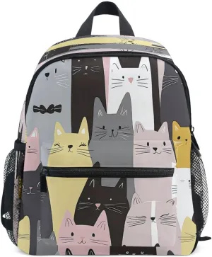 Various Cat Pattern Toddlers Backpack Kid's School Bag Preschool Nursery Travel Bag