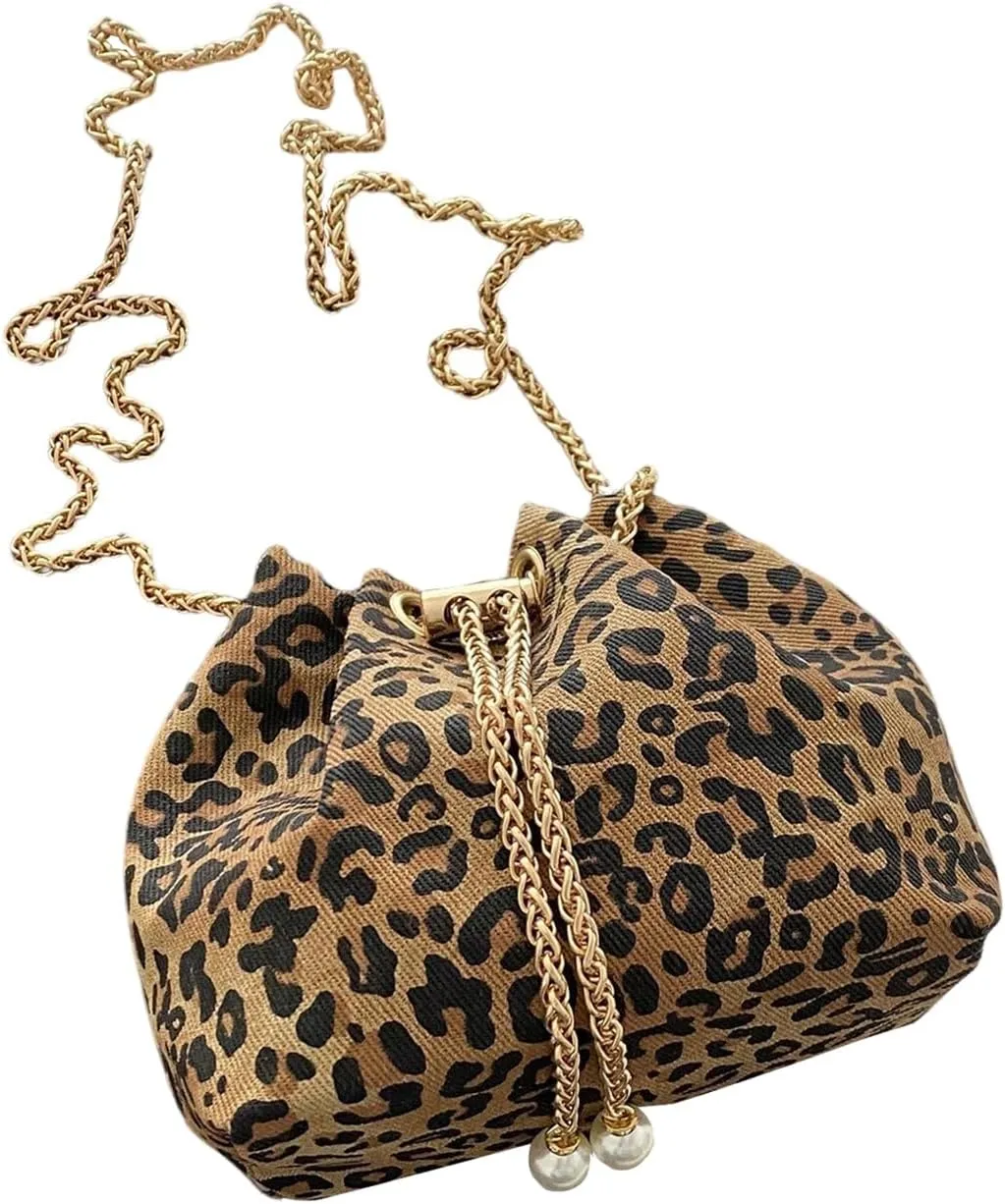 Verdusa Mini Plaid Print Drawstring Tote Bags Casual Handbags Retro Handbag