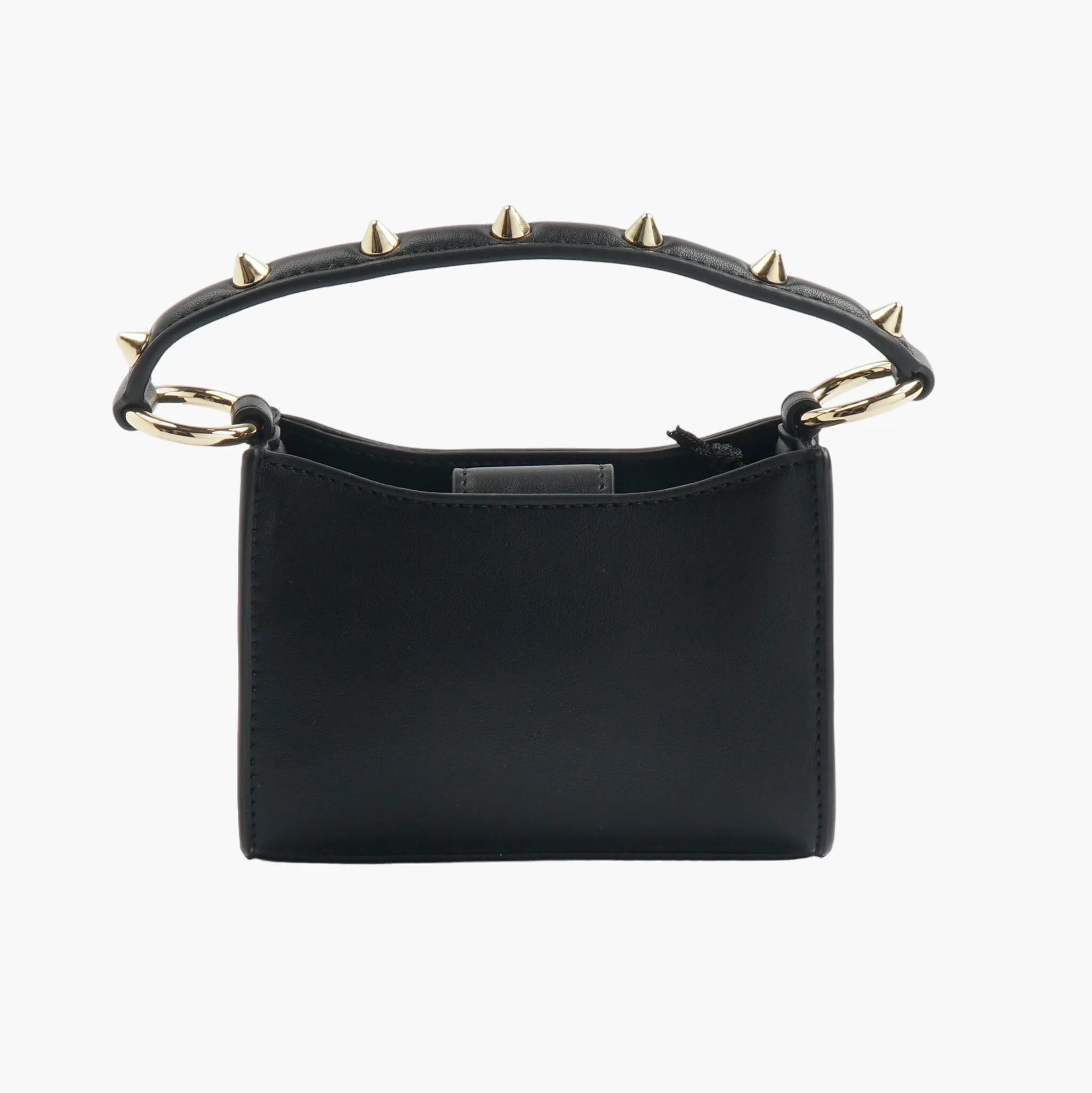 Versace Jeans Couture Black Gold Bag with Metal Studs
