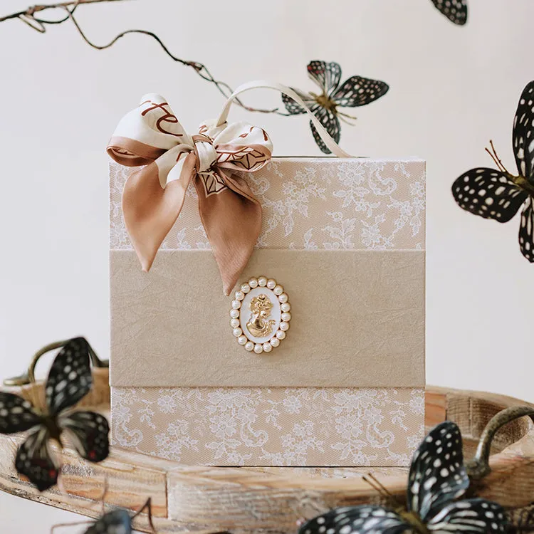 Vintage Floral Lace Bridal Party Gift Box
