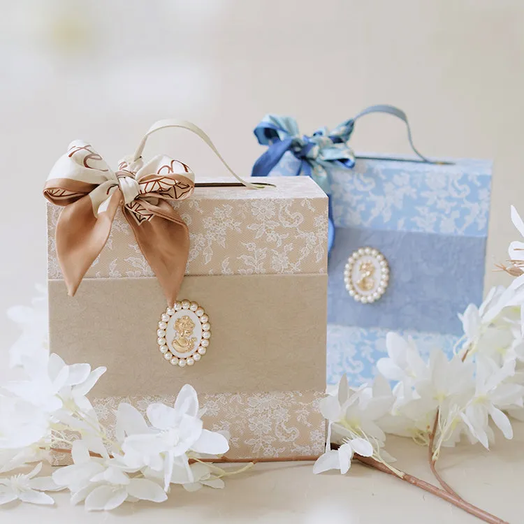 Vintage Floral Lace Bridal Party Gift Box