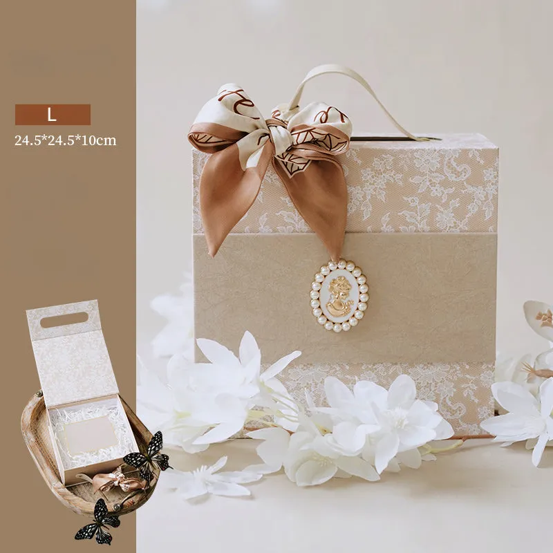 Vintage Floral Lace Bridal Party Gift Box