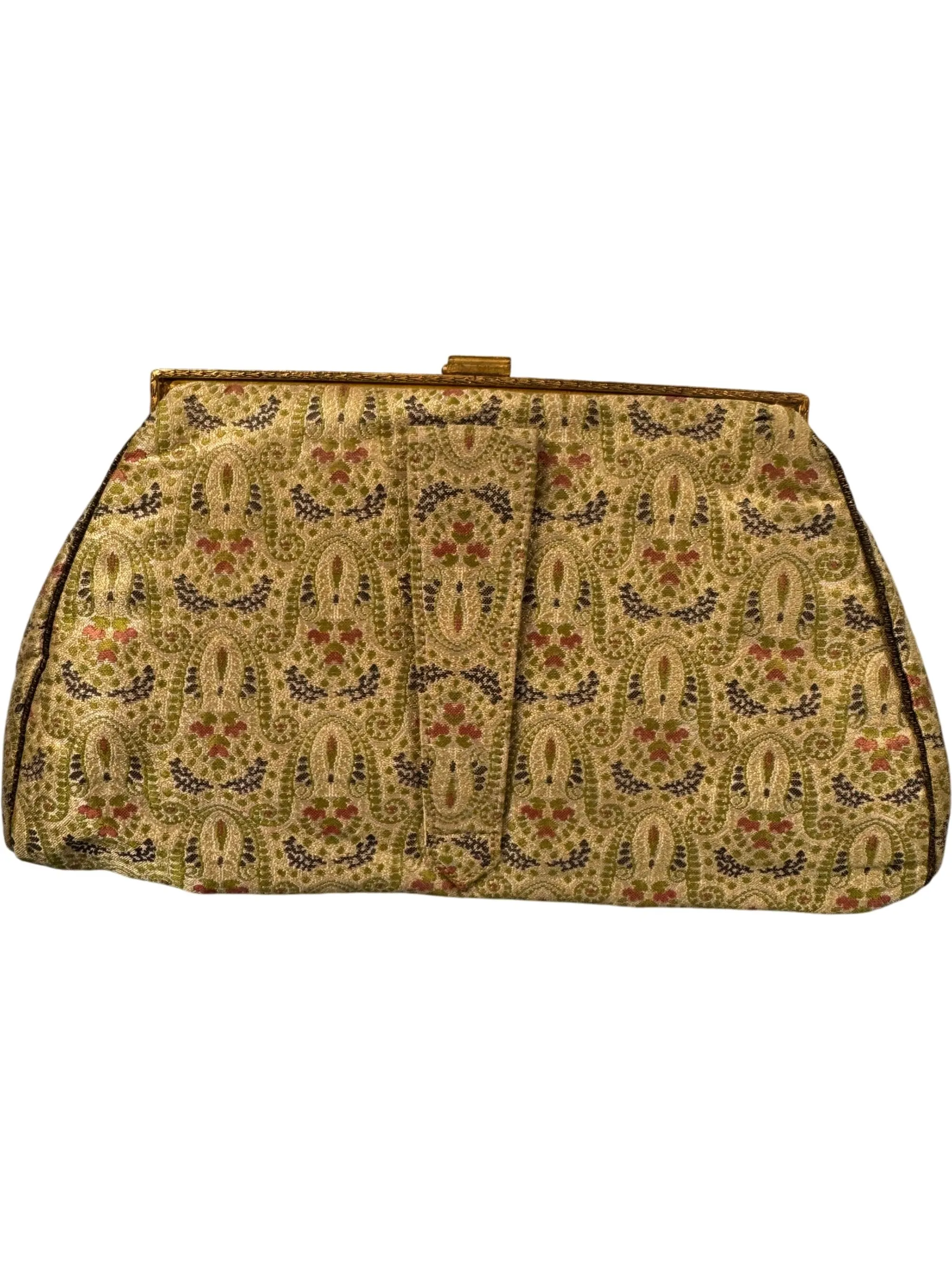 Vintage Floral Pattern Clutch Bag
