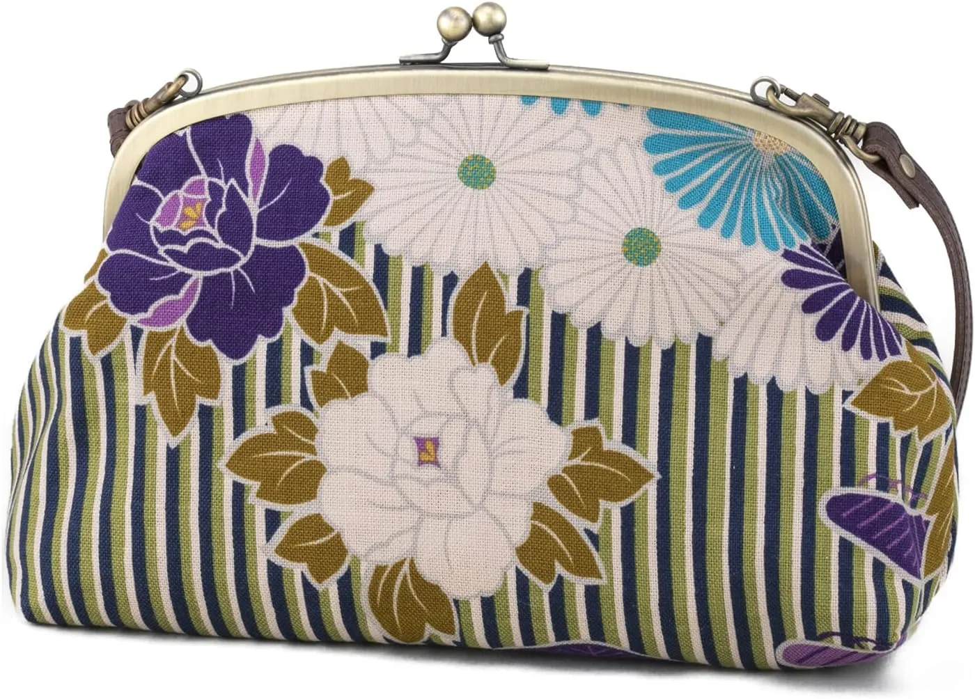 Vintage Kiss Lock Purses and Handbags Crossbody Bag/Made in Japan Japanese Evening Clutch Buckle Purse Shoulder/for Woman