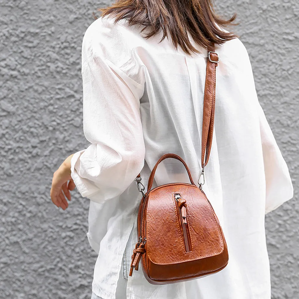 Vintage Leather Womens Crossbody Handbag