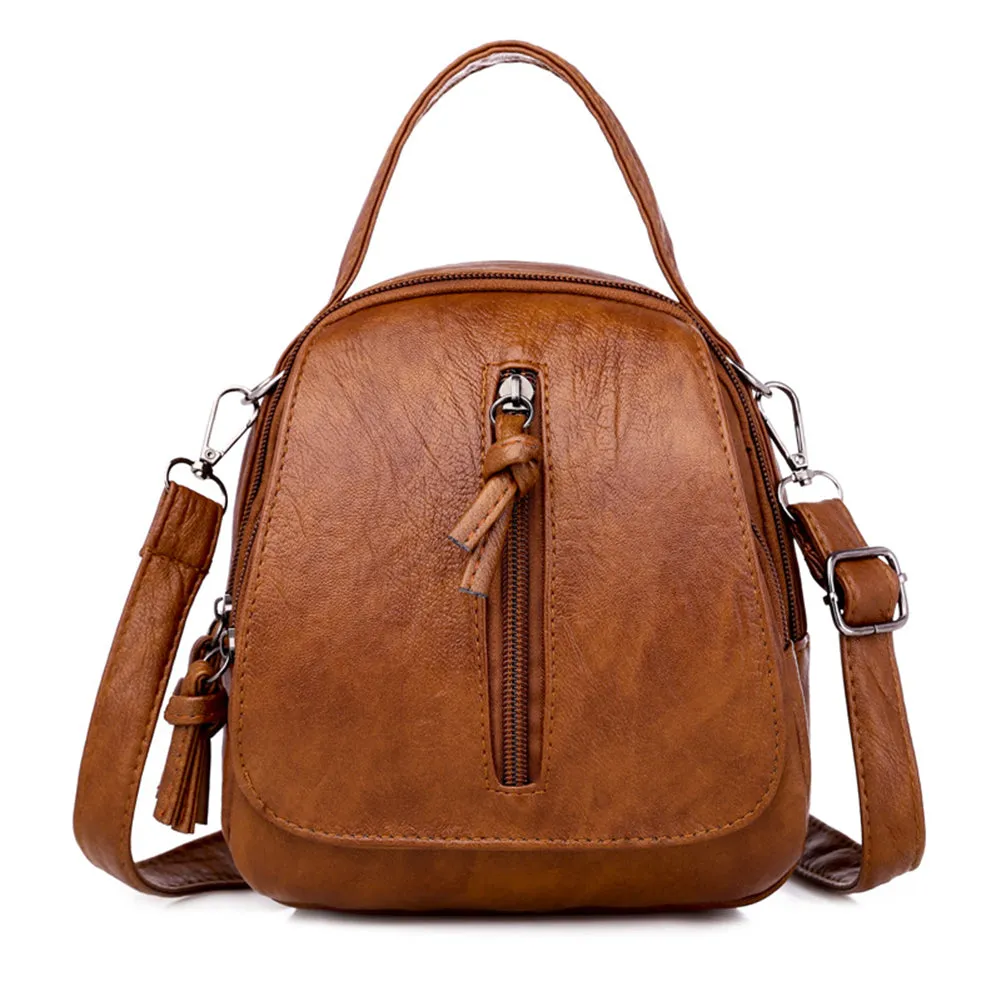 Vintage Leather Womens Crossbody Handbag