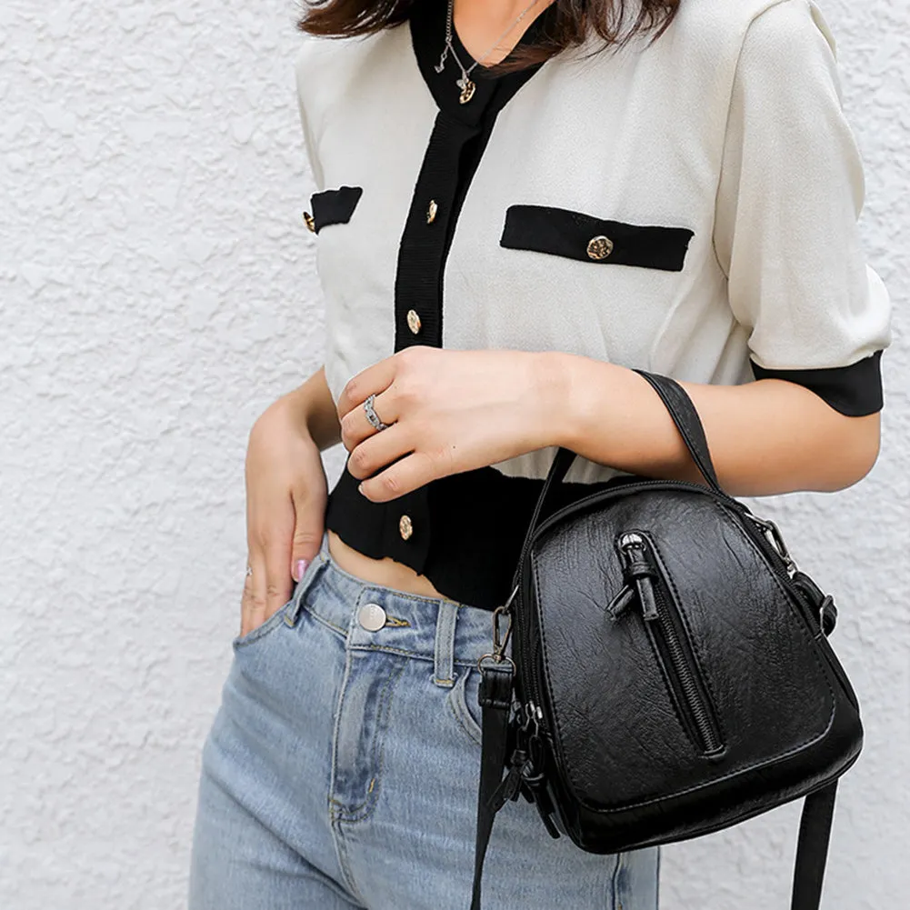 Vintage Leather Womens Crossbody Handbag