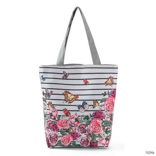 Vintage Tower Design Shoulder Bags Women Summer Floral Beach Bags For Female Single