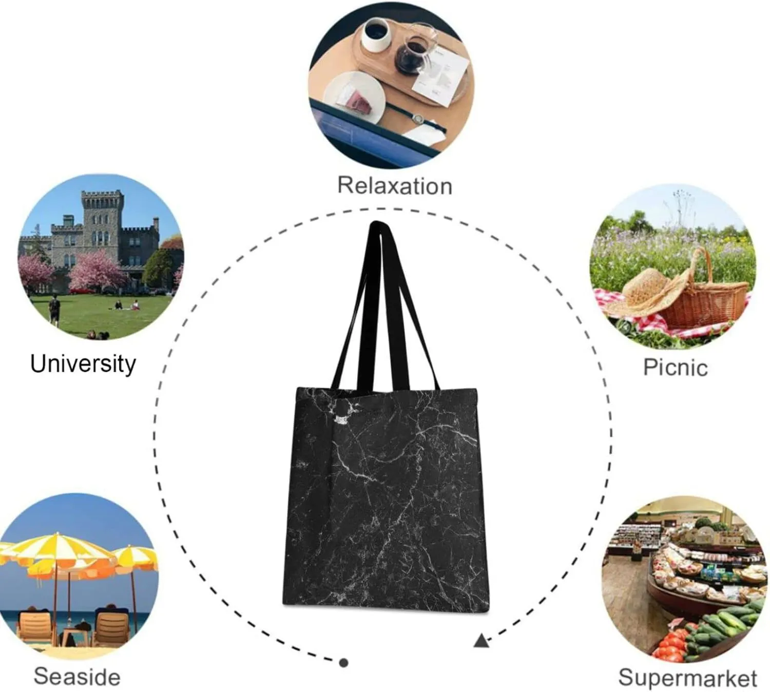 visesunny Women Fashion Handbags Tote Bag Shoulder Bag Top Handle Shopping Travel Bags