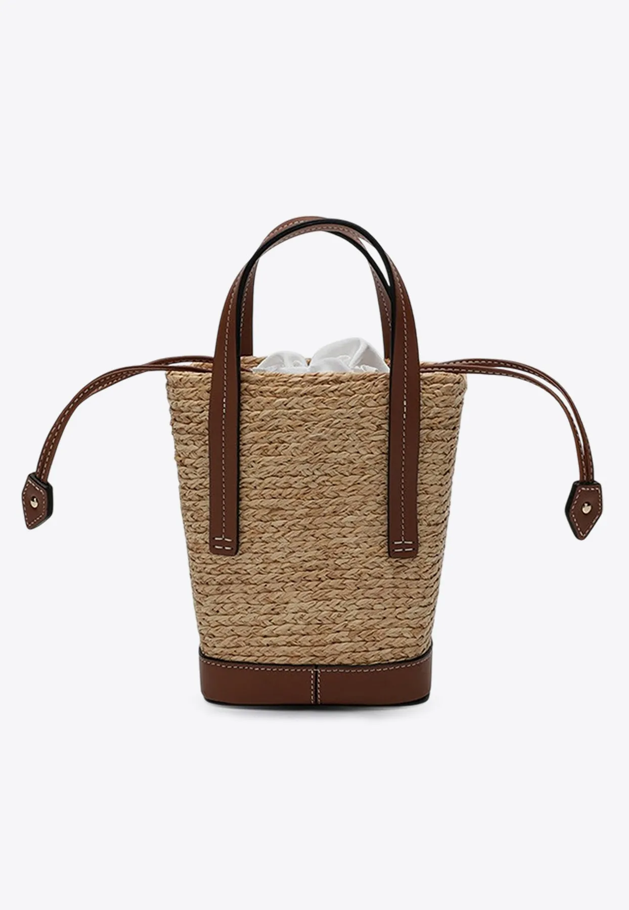 Viv' Skate Woven-Raffia Bucket Bag