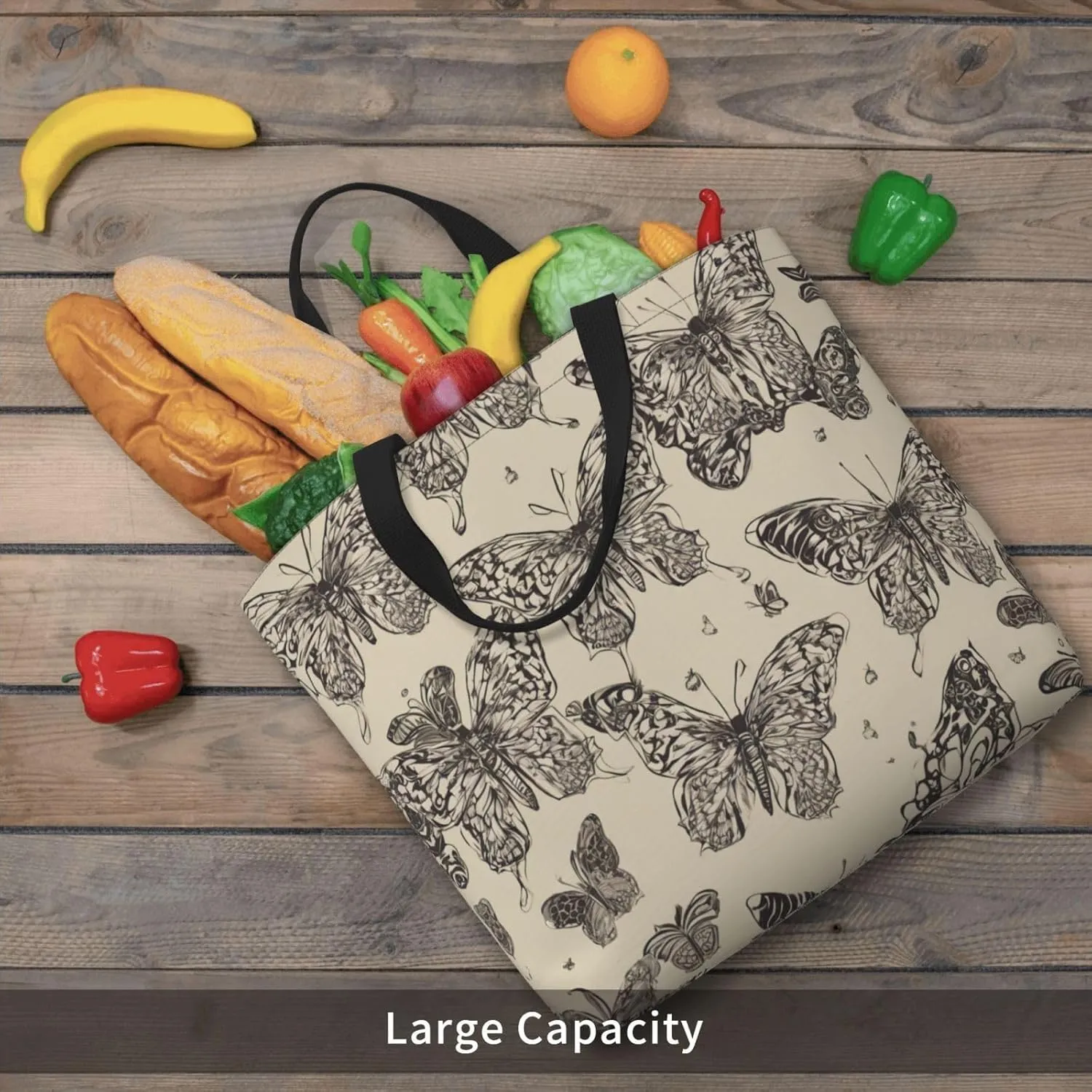 Volcano 3 Print Tote Bag Shoulde Bag Handbag Grocery Bags Reusable For Office Shopping Travel Casual Work Holiday