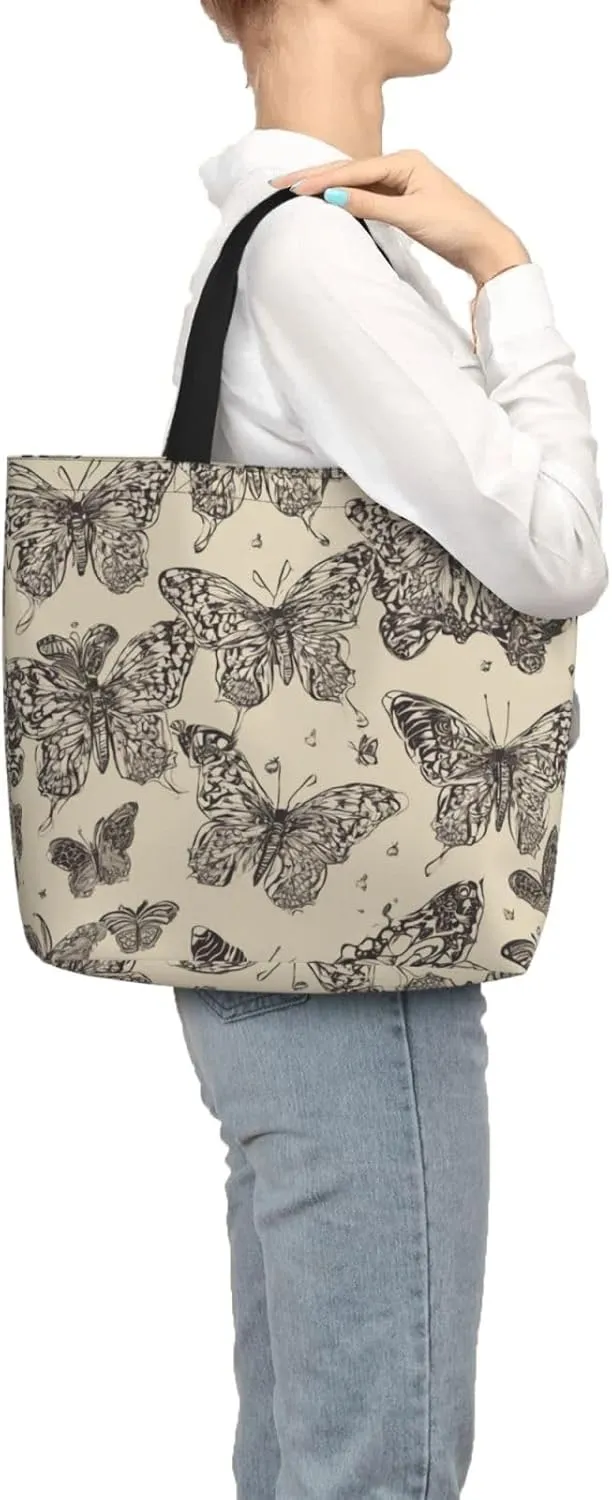 Volcano 3 Print Tote Bag Shoulde Bag Handbag Grocery Bags Reusable For Office Shopping Travel Casual Work Holiday