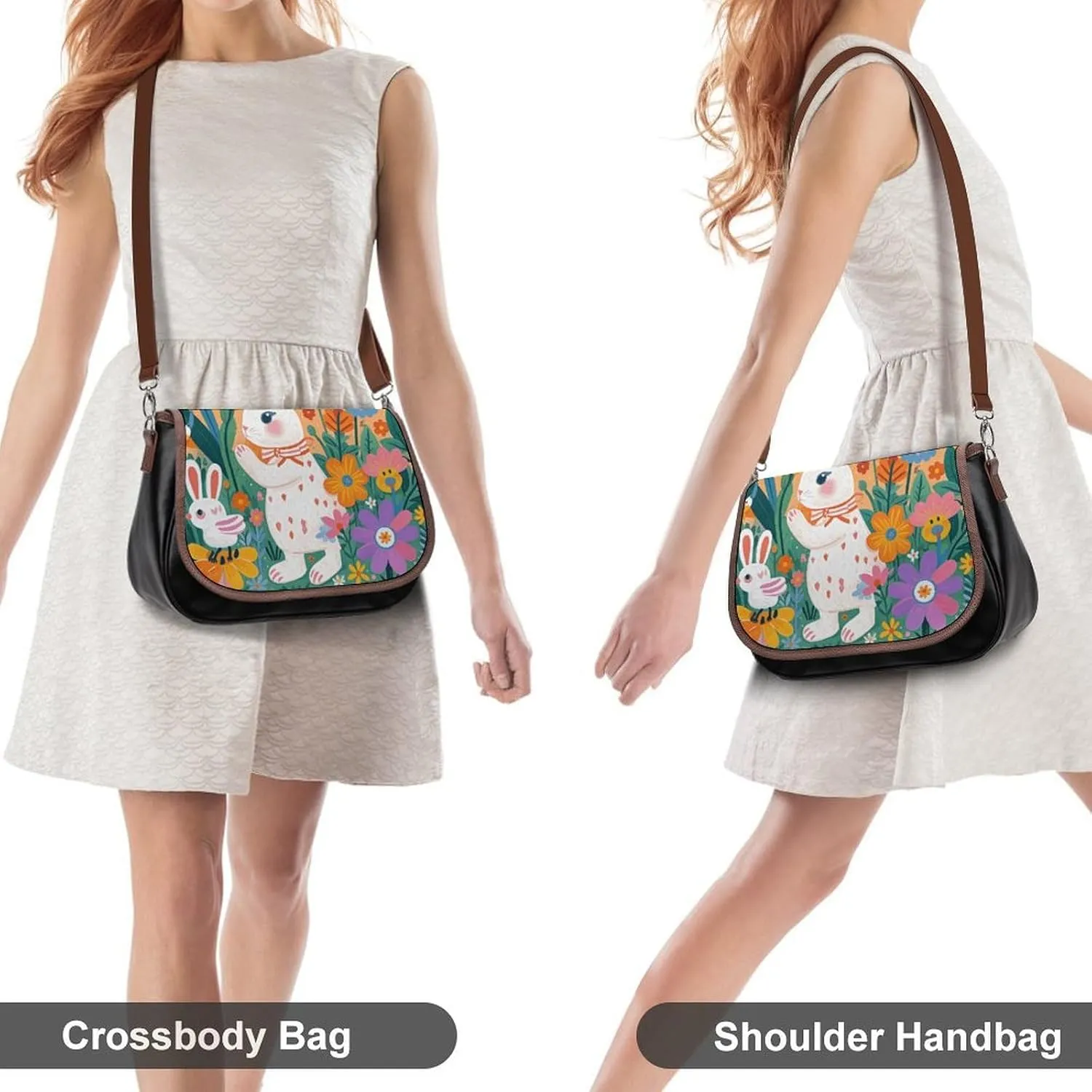 Weed Striped Crossbody Bags for Women Travel Shoulder Bag Small Leather Cross Body Handbags