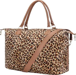 Weekender Bag Duffle Bag For Women Large Travel Tote Bag Overnight Weekend Bags With Shoulder Strap Cow Leopard Atzec…