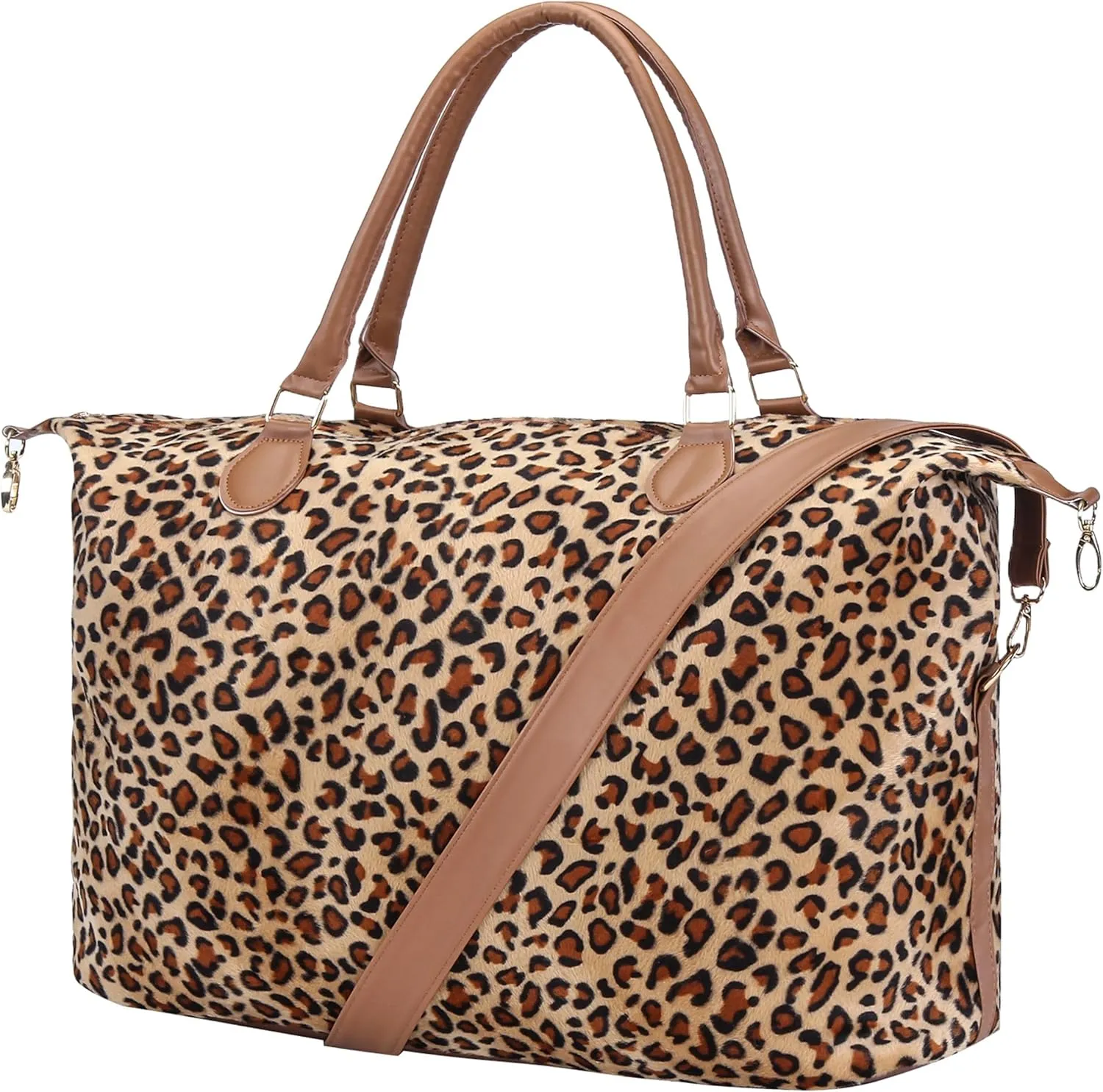 Weekender Bag Duffle Bag For Women Large Travel Tote Bag Overnight Weekend Bags With Shoulder Strap Cow Leopard Atzec…