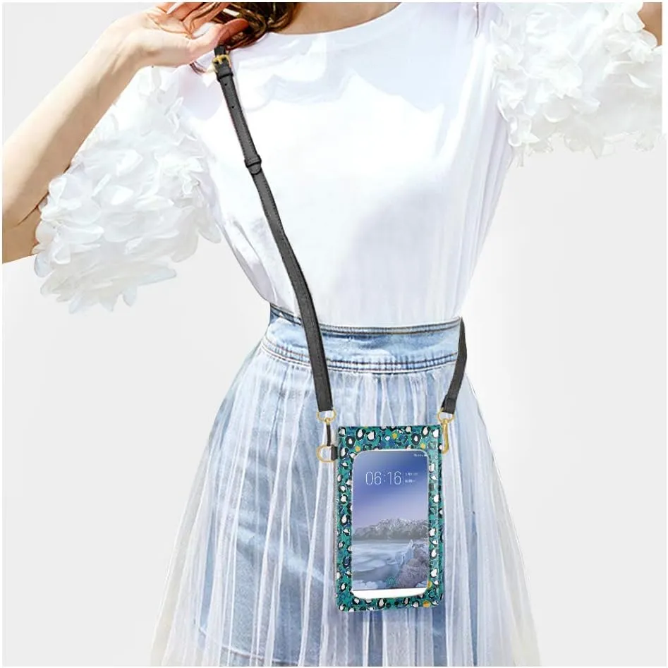 WELLFLYHOM Mini Touchscreen Crossbody Phone Bags for Women with Card Slots Shoulder Bag Purse Leather