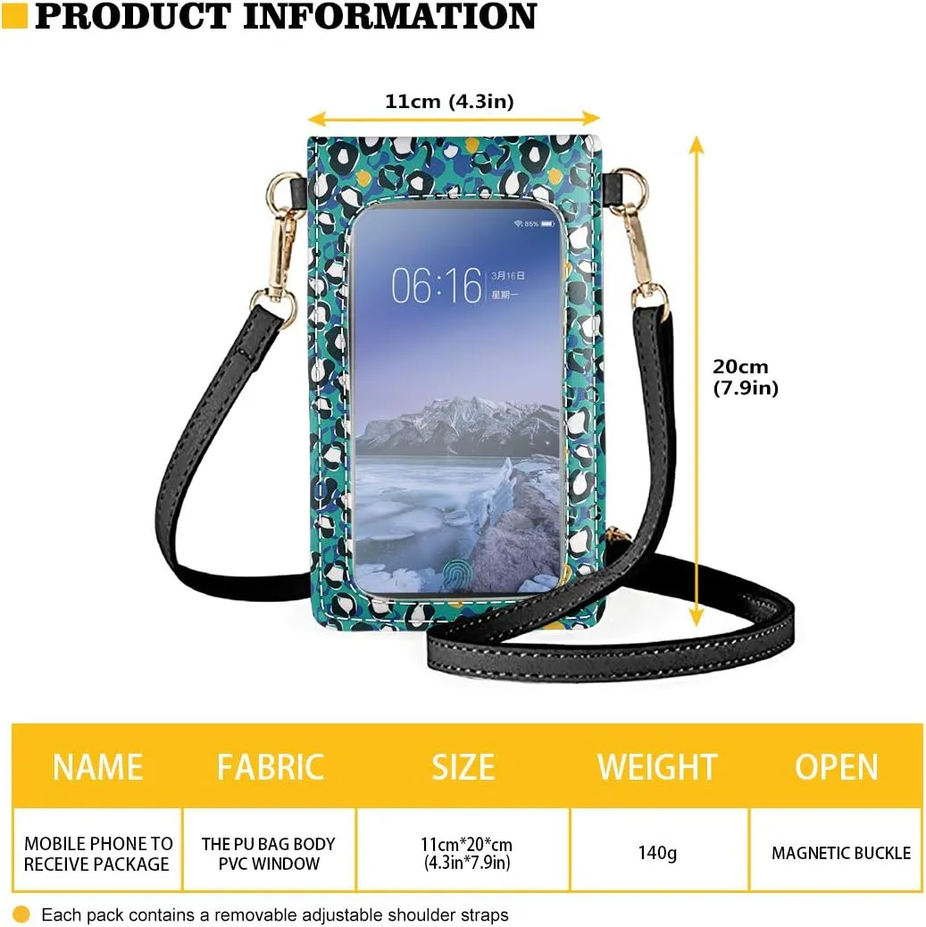 WELLFLYHOM Mini Touchscreen Crossbody Phone Bags for Women with Card Slots Shoulder Bag Purse Leather